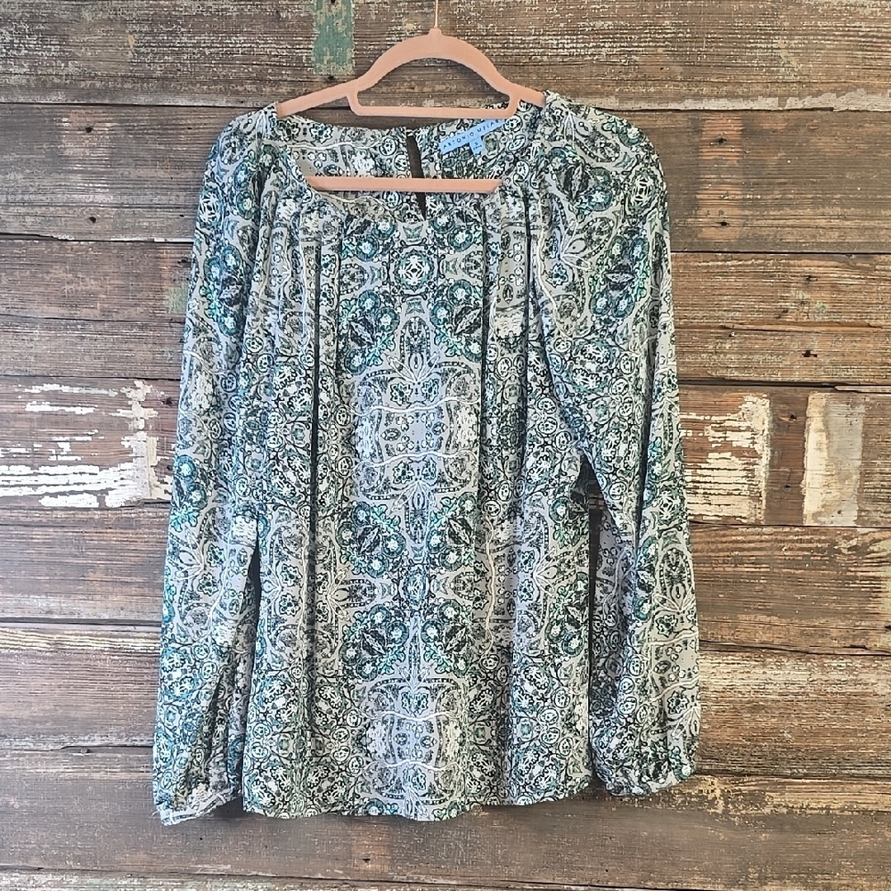 Antonio Melani Elegant Green Patterned Women's Top, Size S